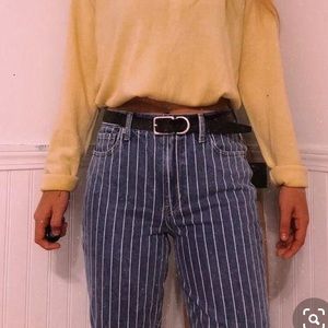American Eagle Striped Mom Jeans